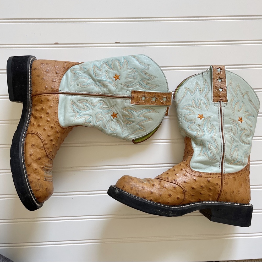 Ariat pro baby ostrich cowboy boots